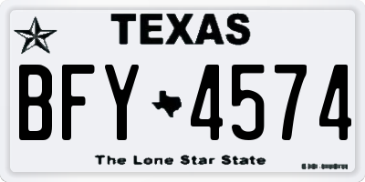 TX license plate BFY4574