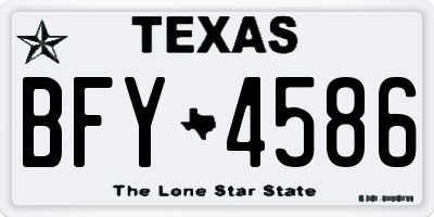 TX license plate BFY4586