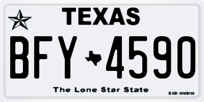 TX license plate BFY4590