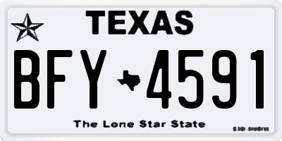TX license plate BFY4591