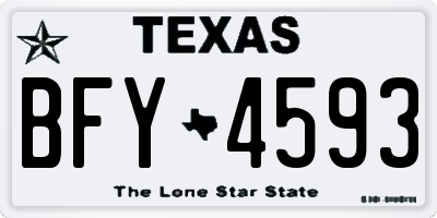 TX license plate BFY4593
