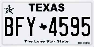 TX license plate BFY4595