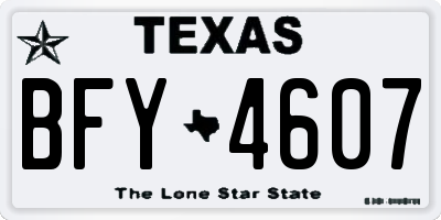 TX license plate BFY4607