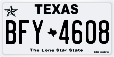 TX license plate BFY4608