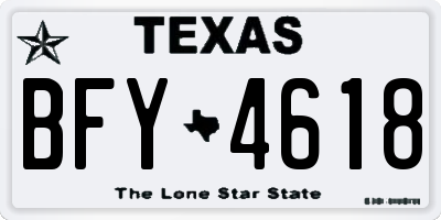 TX license plate BFY4618
