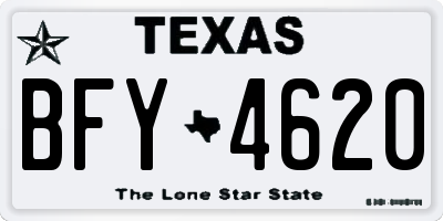 TX license plate BFY4620