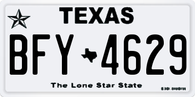 TX license plate BFY4629