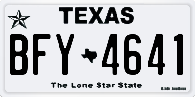 TX license plate BFY4641
