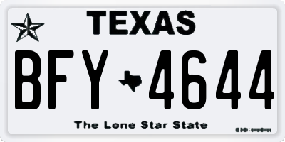 TX license plate BFY4644