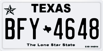 TX license plate BFY4648