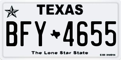 TX license plate BFY4655