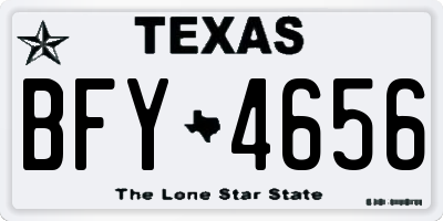 TX license plate BFY4656