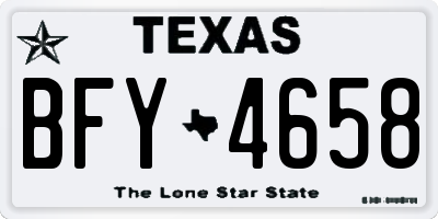 TX license plate BFY4658