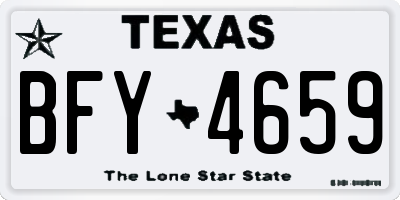 TX license plate BFY4659