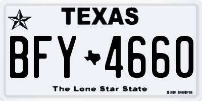 TX license plate BFY4660