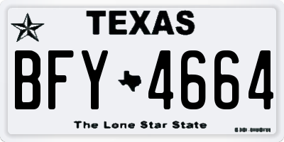 TX license plate BFY4664