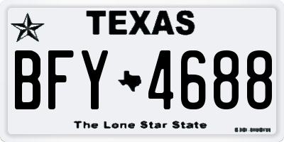 TX license plate BFY4688