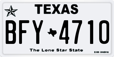 TX license plate BFY4710
