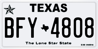 TX license plate BFY4808