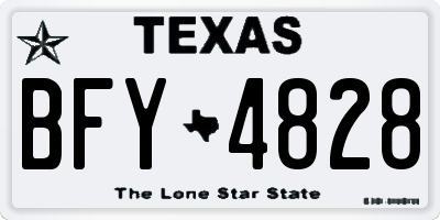 TX license plate BFY4828