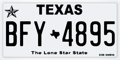 TX license plate BFY4895