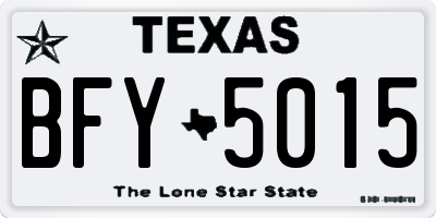 TX license plate BFY5015