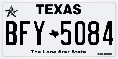 TX license plate BFY5084