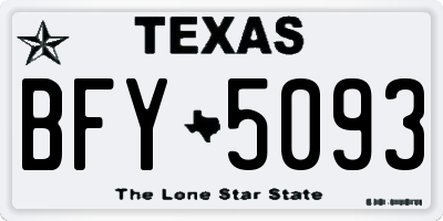 TX license plate BFY5093