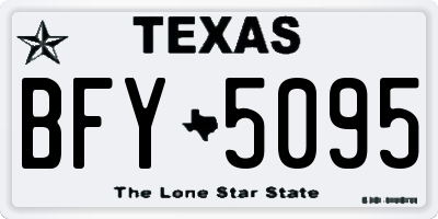 TX license plate BFY5095