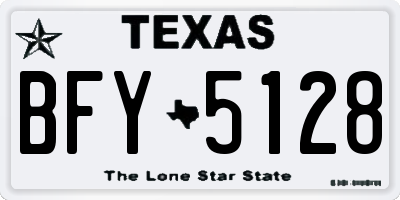 TX license plate BFY5128
