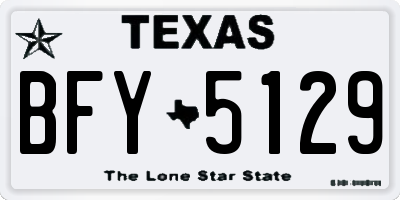 TX license plate BFY5129