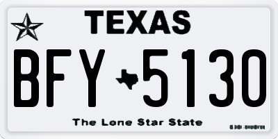 TX license plate BFY5130