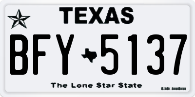 TX license plate BFY5137