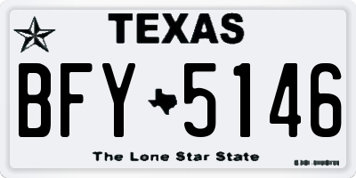 TX license plate BFY5146