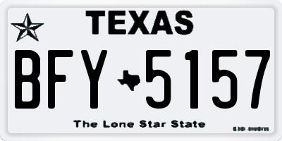 TX license plate BFY5157