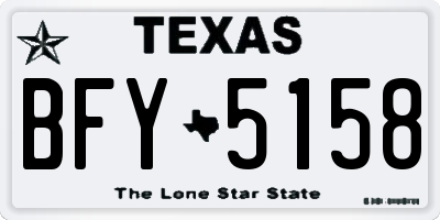 TX license plate BFY5158