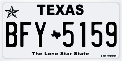 TX license plate BFY5159