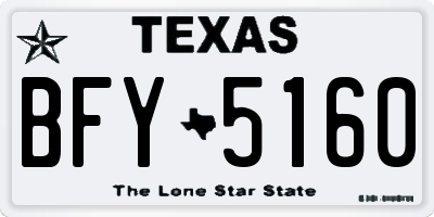 TX license plate BFY5160