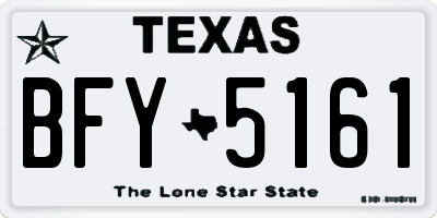 TX license plate BFY5161
