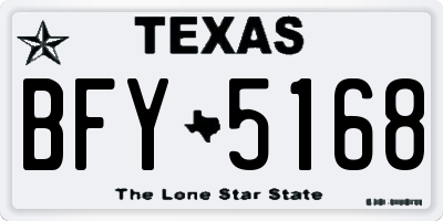 TX license plate BFY5168