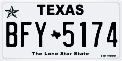 TX license plate BFY5174