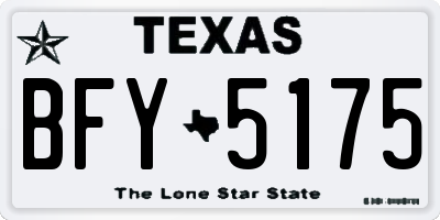 TX license plate BFY5175