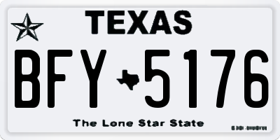 TX license plate BFY5176