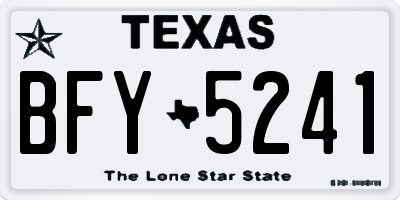 TX license plate BFY5241