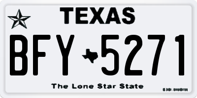 TX license plate BFY5271