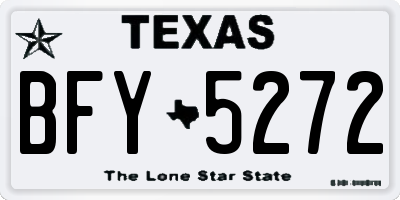 TX license plate BFY5272