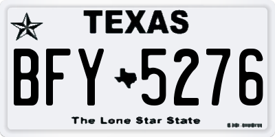 TX license plate BFY5276