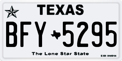 TX license plate BFY5295