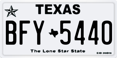 TX license plate BFY5440