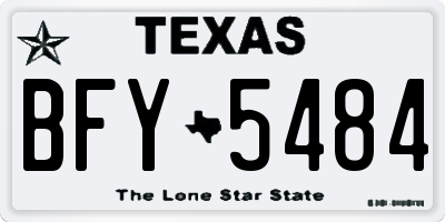 TX license plate BFY5484